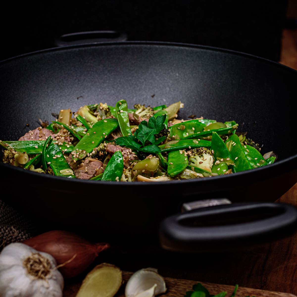 lieblingspfanne rezept gruenes wok gemuese mit rindfleischstreifen 4